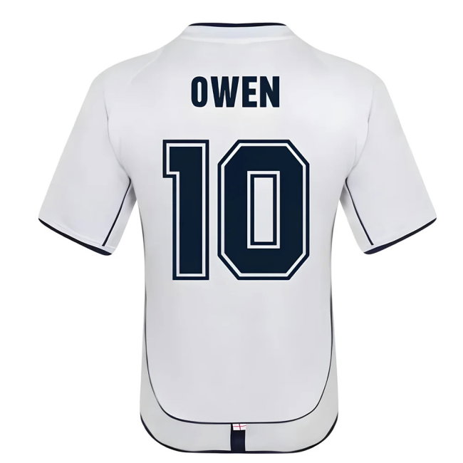 England 2002 Retro Football Shirt (OWEN 10)-SoccerKits Hub | Buy Soccer Jerseys Online